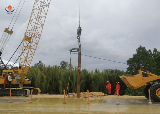 Powerful Vibroflot Drive Pile Machine Vibro Pile Foundation Environmental Friendly