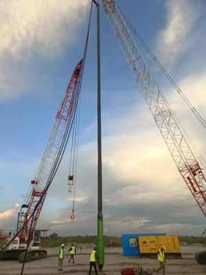 Heavy Duty Construction Projects 377mm Diameter Vibro Compactor Foundation Treatment