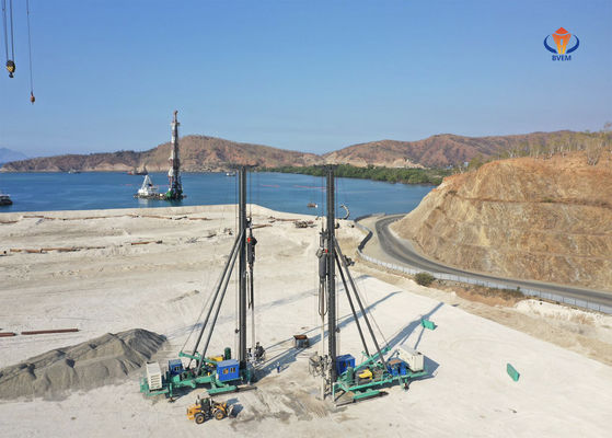 1800 Rpm Rotation Speed Bottom Feed Vibroflot Pile Frame Type For Dry Method Stone Column