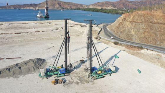 Electrical Pile Frame Bottom Feed Vibroflot For Vibro Replacement Stone Column Making