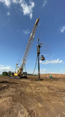 Replacement Stone Column Vibro Sand Compaction Pile Bottom Feed Vibroflot Driving For Soil Improvement