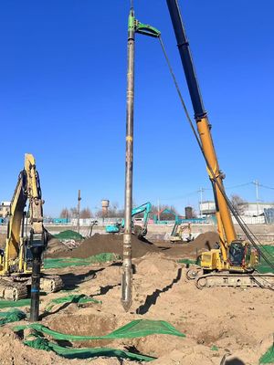 Vibro Compaction Dry Method Construction Hydraulic Vibroflot Equipment To Excavator